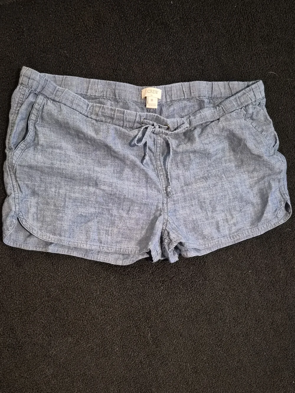 J. Crew Light Blue Linen-Blend Drawstring Shorts